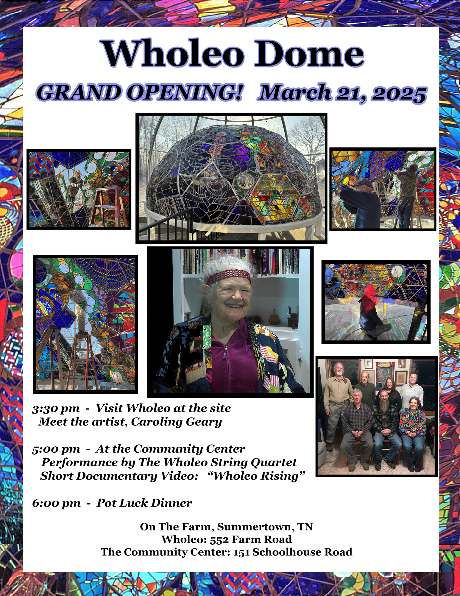 Grand Opening of Wholeo Dome on The Farm in Wholeover on March 21, 2025